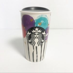 Starbucks GOLD HEARTS BALLOON LOLLIPOP Ceramic Mug